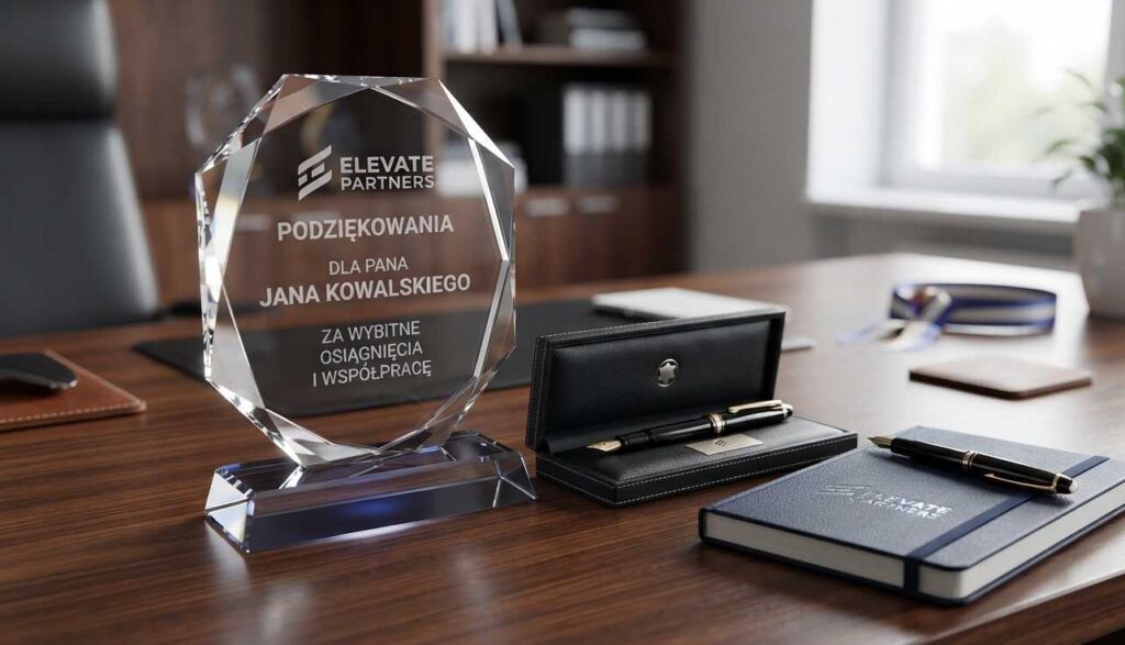 Jak wykorzystać szkło, metal i drewno w eleganckich materiałach firmowych?